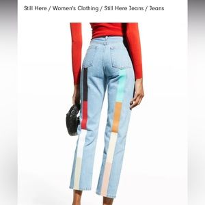 Still here Tate painted jeans